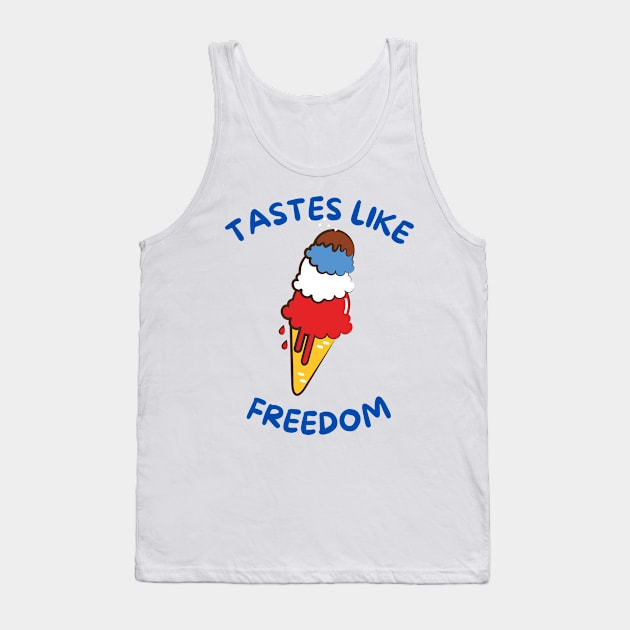 Taste like freedom cute ice cream funny 4th of july Tank Top by Ashden